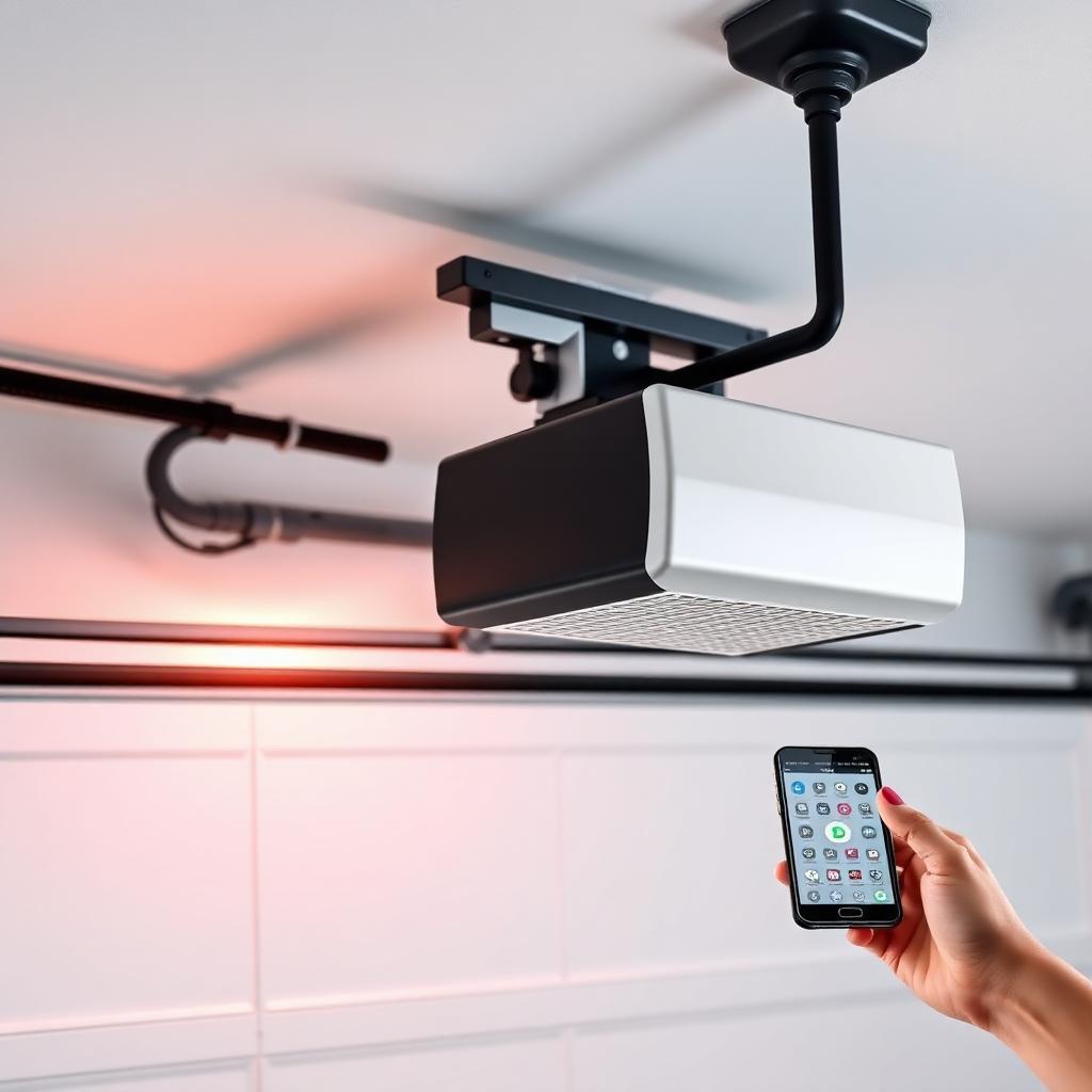 Smart garage door opener with WiFi connectivity and smartphone control
